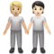 Orang Bergandengan Tangan: Warna Kulit Sedang-Terang, Warna Kulit Terang emoji di iPhone (iOS 14.5)