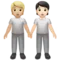 People Holding Hands: Medium-Light Skin Tone, Light Skin Tone emoji on iPhone