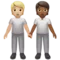 People Holding Hands: Medium-Light Skin Tone, Medium-Dark Skin Tone emoji on iPhone (iOS 14.6)