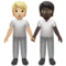 People Holding Hands: Medium-Light Skin Tone, Dark Skin Tone emoji on iPhone