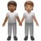 People Holding Hands: Medium-Dark Skin Tone, Medium Skin Tone emoji on iPhone