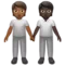 People Holding Hands: Medium-Dark Skin Tone, Dark Skin Tone emoji on Apple iOS 16.4
