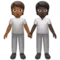 People Holding Hands: Medium-Dark Skin Tone, Dark Skin Tone emoji on iPhone