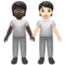 People Holding Hands: Dark Skin Tone, Light Skin Tone emoji on Apple iOS 14.2