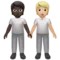 Orang Bergandengan Tangan: Warna Kulit Gelap, Warna Kulit Sedang-Terang emoji di iPhone (iOS 14.5)
