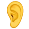 Ear emoji on Apple iOS 15.4