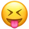 Squinting Face with Tongue emoji on Apple iOS 17.4