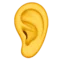 Ear emoji on Apple iOS 17.4