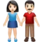 Wanita dan Pria Bergandengan Tangan: Warna Kulit Cerah emoji di iPhone (iOS 14.5)