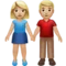 Wanita dan Pria Bergandengan Tangan: Warna Kulit Sedang-Terang emoji di iPhone (iOS 14.5)