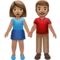 Wanita dan Pria Bergandengan Tangan: Warna Kulit Sedang emoji di iPhone (iOS 14.5)