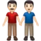 Pria Bergandengan Tangan: Warna Kulit Cerah emoji di iPhone (iOS 14.5)