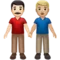 Men Holding Hands: Light Skin Tone, Medium-Light Skin Tone emoji on Apple iOS 13.2