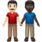 Pria Bergandengan Tangan: Warna Kulit Terang, Warna Kulit Gelap emoji di iPhone (iOS 14.5)
