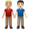 Men Holding Hands: Medium-Light Skin Tone, Light Skin Tone emoji on Apple iOS 13.2