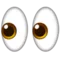 Eyes emoji on Apple iOS 13.2