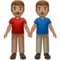 Men Holding Hands: Medium Skin Tone emoji on Apple iOS 14.5