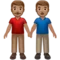 Men Holding Hands: Medium Skin Tone emoji on Apple iOS 17.4
