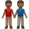 Men Holding Hands: Medium-Dark Skin Tone emoji on iPhone