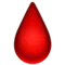 Σταγόνα αίματος emoji στο iPhone (iOS 17.4)