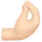 Pinched Fingers: Light Skin Tone emoji on iPhone