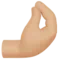 Pinched Fingers: Medium-Light Skin Tone emoji on iPhone