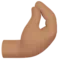 Pinched Fingers: Medium Skin Tone emoji on iPhone