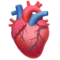 Anatomisk hjerte emoji på Apple iOS 17.4
