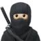 Ninja: Light Skin Tone emoji on iPhone