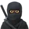 Ninja: Dark Skin Tone emoji on iPhone