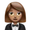 Woman in Tuxedo: Medium Skin Tone emoji on iPhone