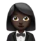 ️ Woman in Tuxedo: Dark Skin Tone emoji on Apple iOS 14.5