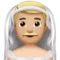 ️ Man with Veil: Medium-Light Skin Tone emoji on Apple iOS 14.6