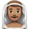 Mann mit Schleier: Mittlerer Hautton Emoji auf Apple iOS 17.4