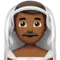 Man with Veil: Medium-Dark Skin Tone emoji on iPhone (iOS 14.6)