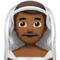Man with Veil: Medium-Dark Skin Tone emoji on iPhone