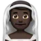 Man with Veil: Dark Skin Tone emoji on iPhone