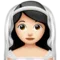 Woman with Veil: Light Skin Tone emoji on iPhone