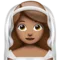 ️ Woman with Veil: Medium Skin Tone emoji on Apple iOS 15.4