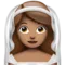 Woman with Veil: Medium Skin Tone emoji on iPhone