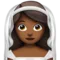 ️ Woman with Veil: Medium-Dark Skin Tone emoji on Apple iOS 17.4