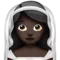 Γυναίκα με πέπλο: Σκούρος τόνος δέρματος emoji στο iPhone (iOS 15.4)