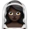 Γυναίκα με πέπλο: Σκούρος τόνος δέρματος emoji στο iPhone (iOS 17.4)