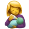 Γυναίκα που ταΐζει το μωρό emoji στο iPhone (iOS 17.4)