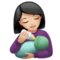 Woman Feeding Baby: Light Skin Tone emoji on Apple iOS 15.4