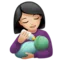 Woman Feeding Baby: Light Skin Tone emoji on iPhone