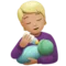 Person Feeding Baby: Medium-Light Skin Tone emoji on iPhone