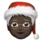 Mx Claus: Dark Skin Tone emoji on Apple iOS 17.4