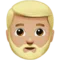 Man: Medium-Light Skin Tone, Beard emoji on iPhone