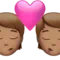 Kiss: Medium Skin Tone emoji on iPhone